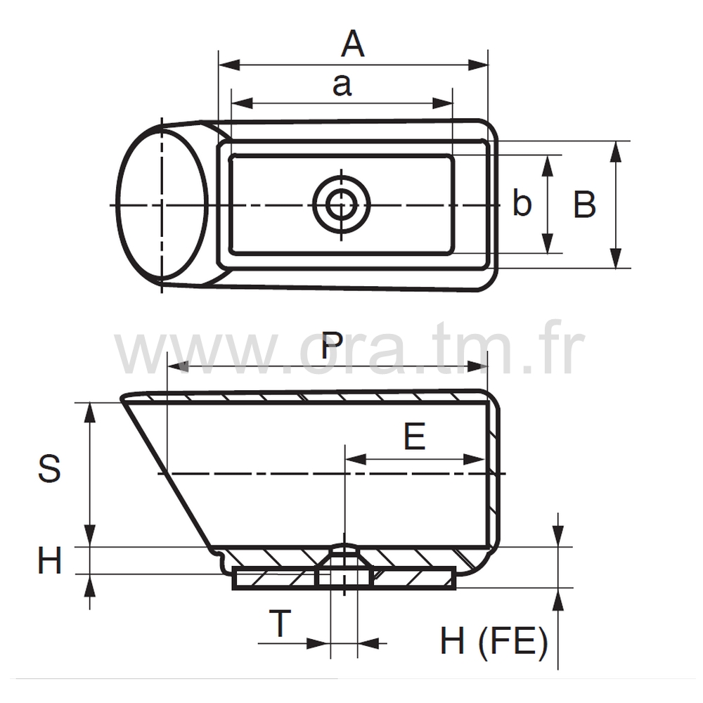 ESYFE - EMBOUT TRAINEAU - TUBE CYLINDRIQUE